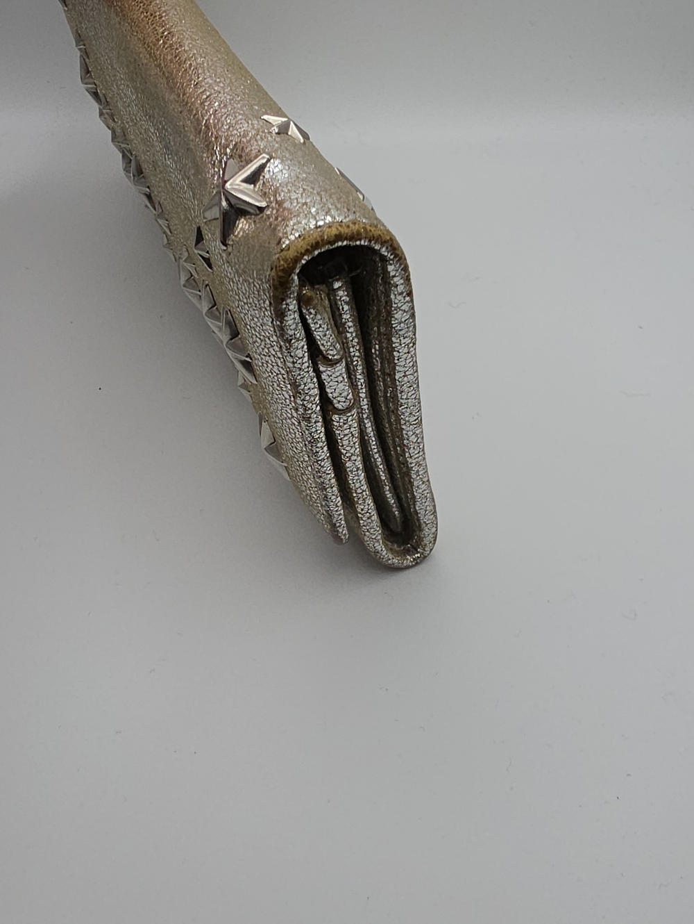 Jimmy Choo Star-Studded Silver Nino Metallic Silver Long Snap Wallet (EUC)🩶 - Picture 4 of 13